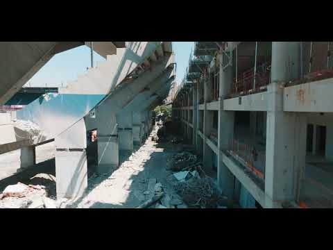 Skypic.fr - Lingenheld - Déconstruction Tribune Sud - Stade de la Meinau