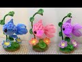 DIY Flower Lamp: Beautiful Handmade Pipe Cleaner Flower Lamp - Home Decor Ideas - Pipe Cleaner Craft