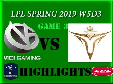 (LPL 2019) VG vs V5 Highlights Game 3 LPL Spring 2019 W5D3 Vici Gaming vs Victory Five