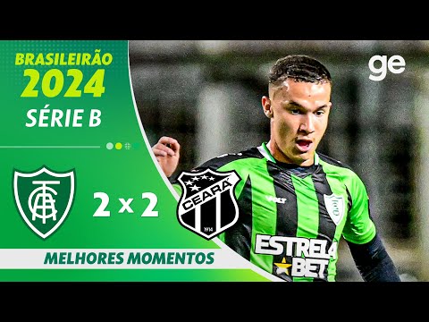Gols e lances de América-MG x Ceará