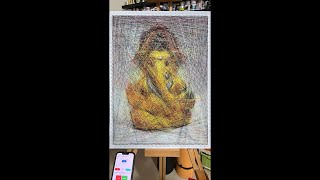 Shree Ganesha Color String Portrait Live - Part 7