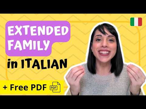 Italian FAMILY TREE Vocabulary PART 1 - EXTENDED FAMILY