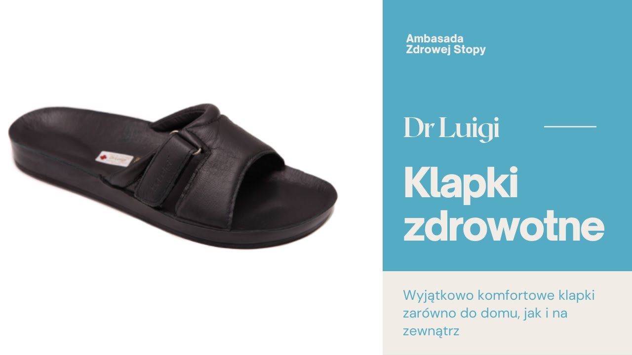 Skórzane klapki medyczne Dr Luigi
