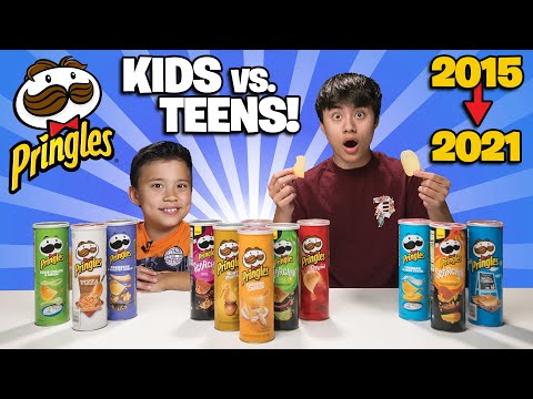 PRINGLES CHALLENGE: KIDS vs. TEENS!!! Recreating Our Favorite Challenges! 6 Years Later! Video