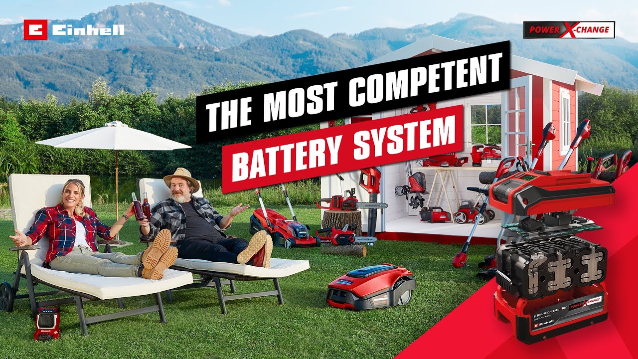 Power X-Change: The most competent battery system. Only by Einhell.