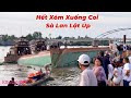 Hết Xóm Chợ Xuống Coi 4 Tàu Kéo,Kéo Sà Lan Boong Đụng Dầm Lật Úp Lại.(p2)