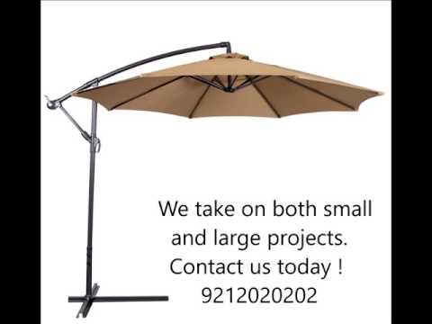 Latest & unique cantilever side pole garden umbrellas