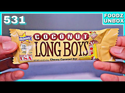 Atkinson's Coconut Long Boy Candy Bar Review - Foodz Unbox 531