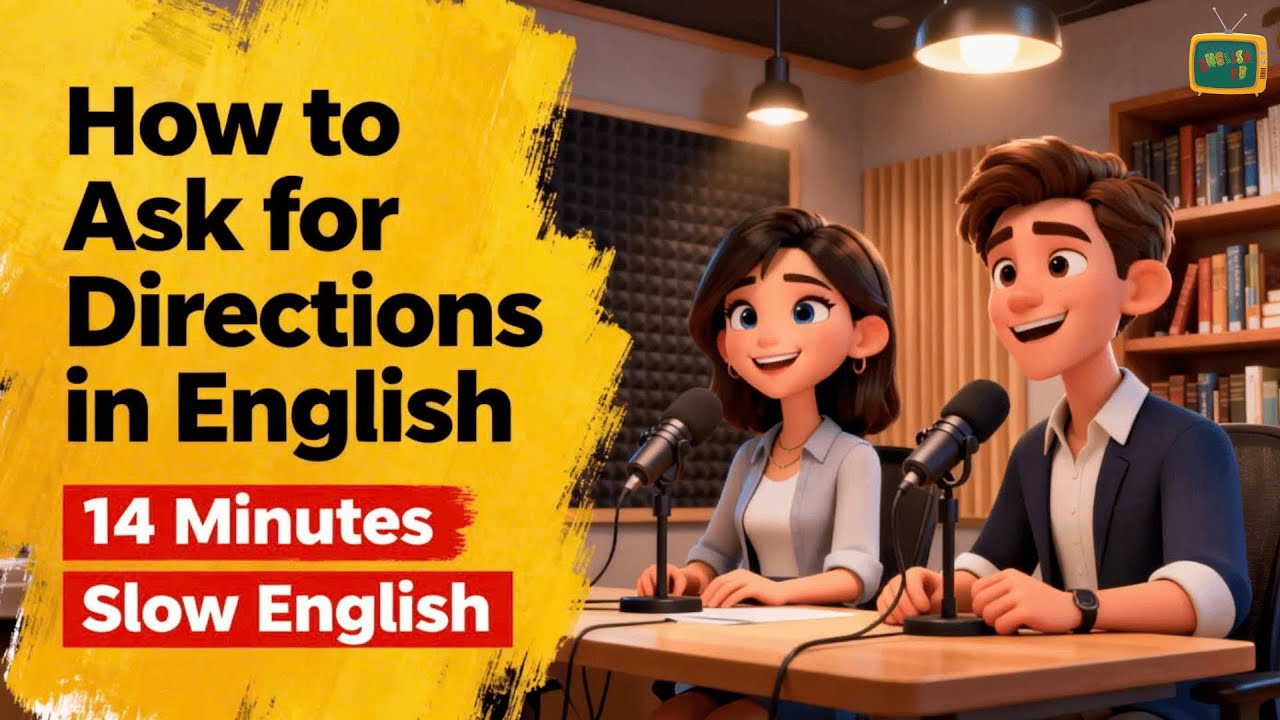 How to Ask for Directions in English | Slow English Listening Practice | Shadowing for Beginners