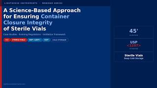 Webinar: A Science-Based Approach for Ensuring Container Closure Integrity of Sterile Vials