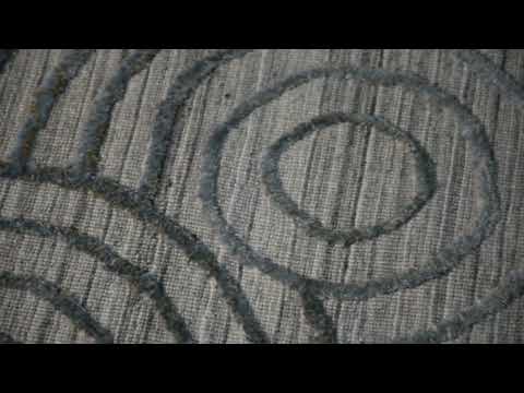 Hand Woven Overtufted Kilim Polypropylene 2'6''x10' Runner Area Rug Geometric Light Gray