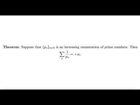 The series of reciprocals of prime numbers