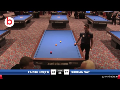 FARUK KOÇER & BURHAN SAY Bilardo Maçı - 2019 TÜRKİYE KUPASI 1. ETAP ERKEKLER-4.ÖN ELEME