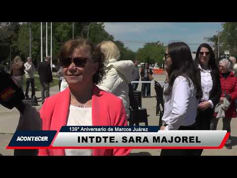Marcos Juárez: 139° aniversario de la ciudad. La palabra de Sara Majorel