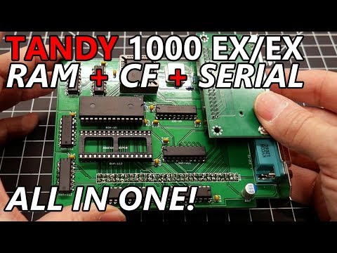 Viewer mail: All-in-one RAM + CF + RS232 for the Tandy 1000 EX/HX!