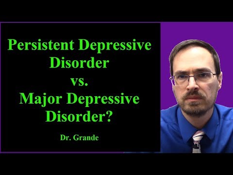 What is the difference between Persistent Depressive Disorder and Major Depressive Disorder?