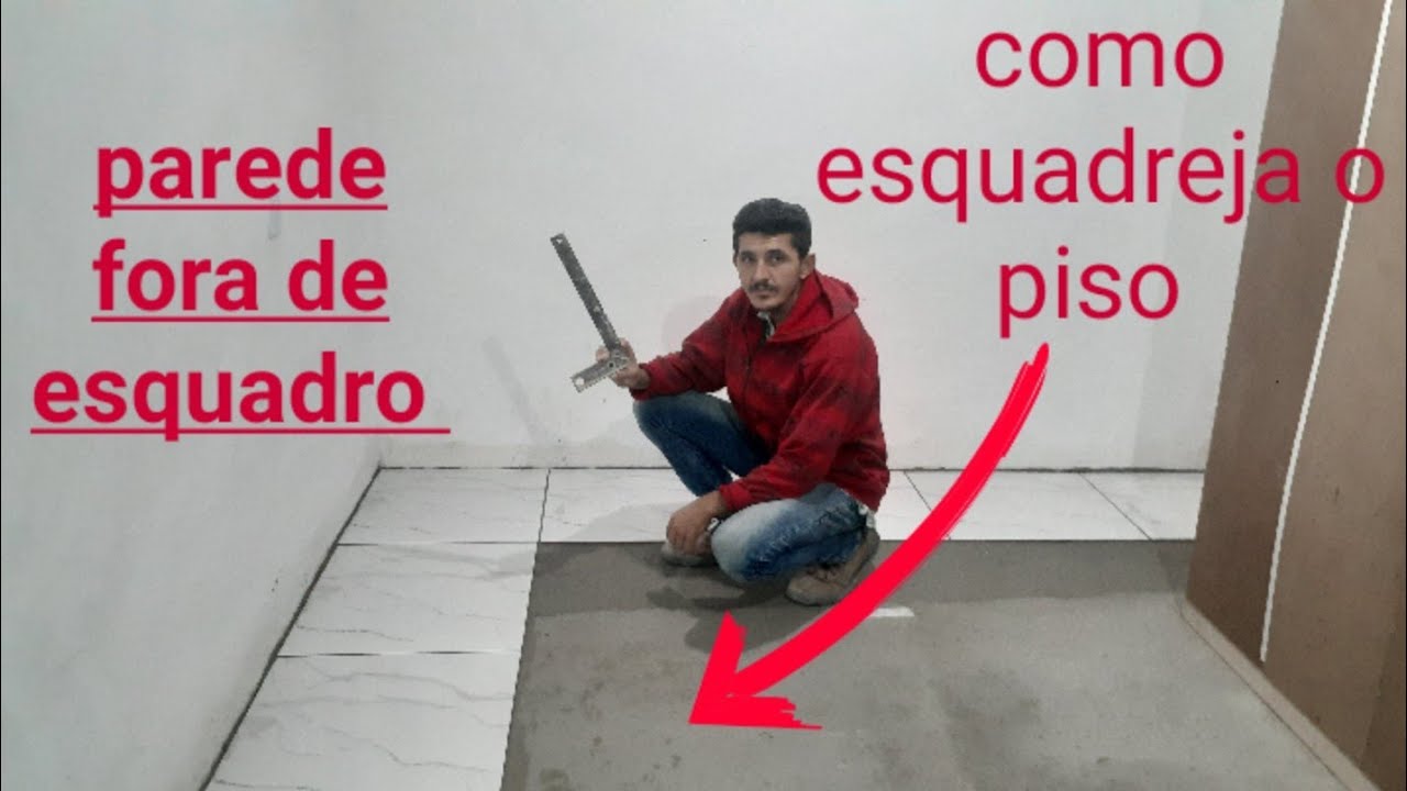 como iniciar o assentamento de piso, fora do esquadro.