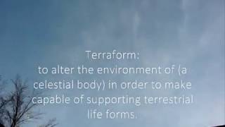 Les chemtrails pour ''terraformer''?