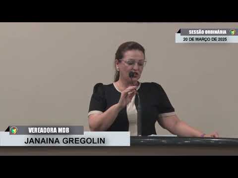 CMBTE - USO DE TRIBUNA PELA VEREADORA JANAINA GREGOLIN - MDB