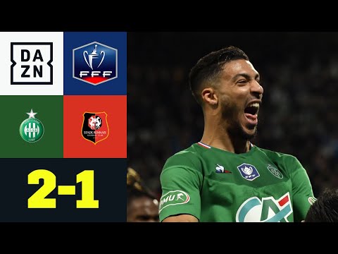 Last-Minute-Wahnsinn inklusive Platzsturm: St.Etienne – Rennes 2:1 | Coupe de France | DAZN