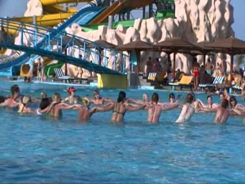 Хургада. Отель Диамонд(Golden 5).Акваэробика в бассейне.