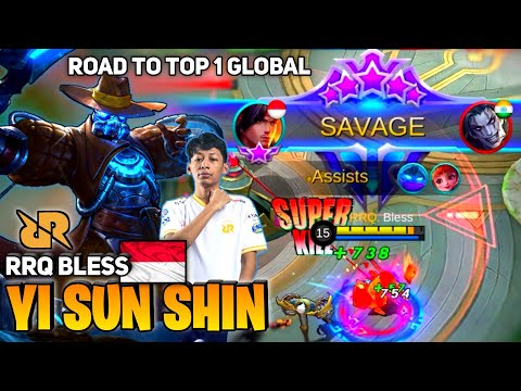19 Kills! SAVAGE [Top Global Yi Sun Shin] By RRQ Bless --Mobile Legend