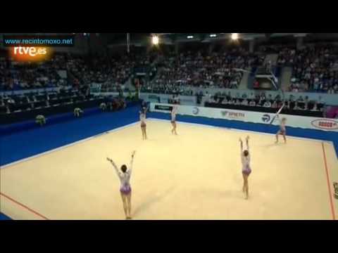 Bulgaria 3 ribbons and 2 hoops Final European Championship Nizhny Novgorod 2012