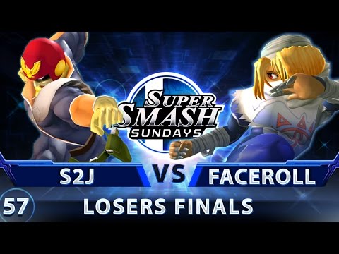 SSS 57 - Tempo | S2J (Falcon) vs. Faceroll (Sheik) - SSBM Top 32 Losers Finals - Smash Melee