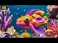 Under Red Sea 4K Beautiful Coral Reef Fish In Aquarium Sea Animals For Relaxation 4K Video