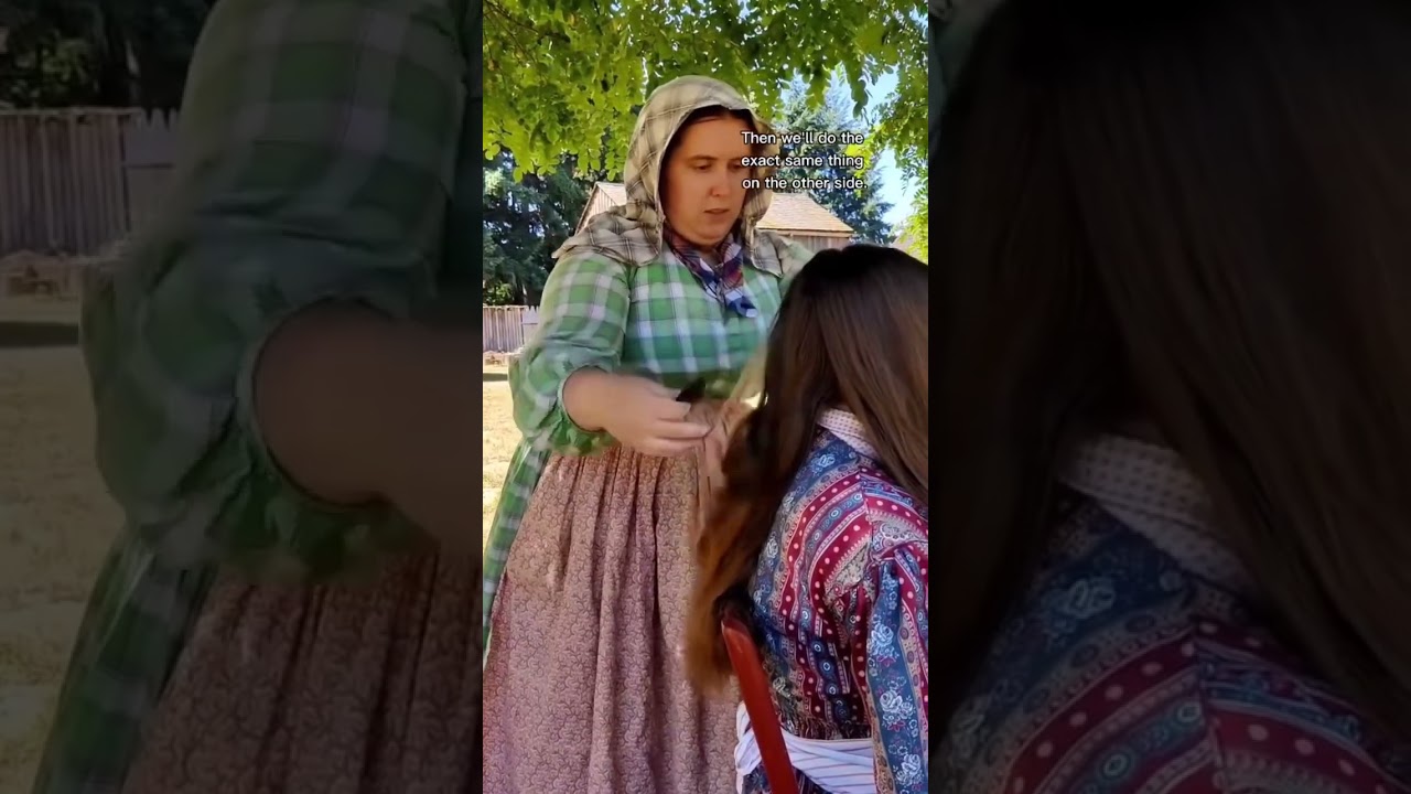 Everyday Victorian style updo 1850! #hairtutorial