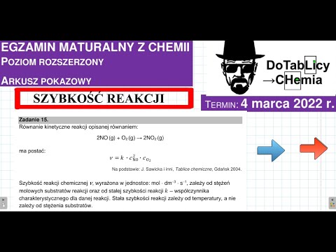 SZYBKOŚĆ REAKCJI. ZADANIE 15 CKE 2022 MARZEC. do tablicy. #chemia #chemistry
