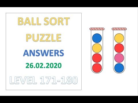 Ball Sort Puzzle Answers Level 171 172 173 174 175 176 177 178 179 180 Solutions Walkthrough