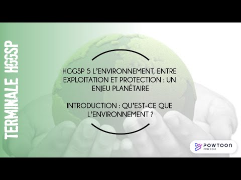Terminale HGGSP What is the environment?