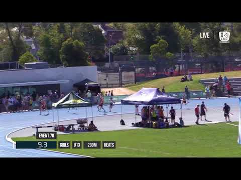 GIRLS U13 200M HEAT 2 - 2018 STATE TRACK AND FIELD CHAMPIONSHIPS // LAVicTV