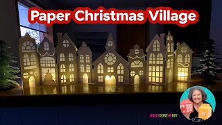 How to Make a Super Easy Paper Christmas Village