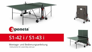 Sponeta S 1-42 i / S 1-43 i - Montageanleitung Tischtennistisch / Instructions for assembly and use
