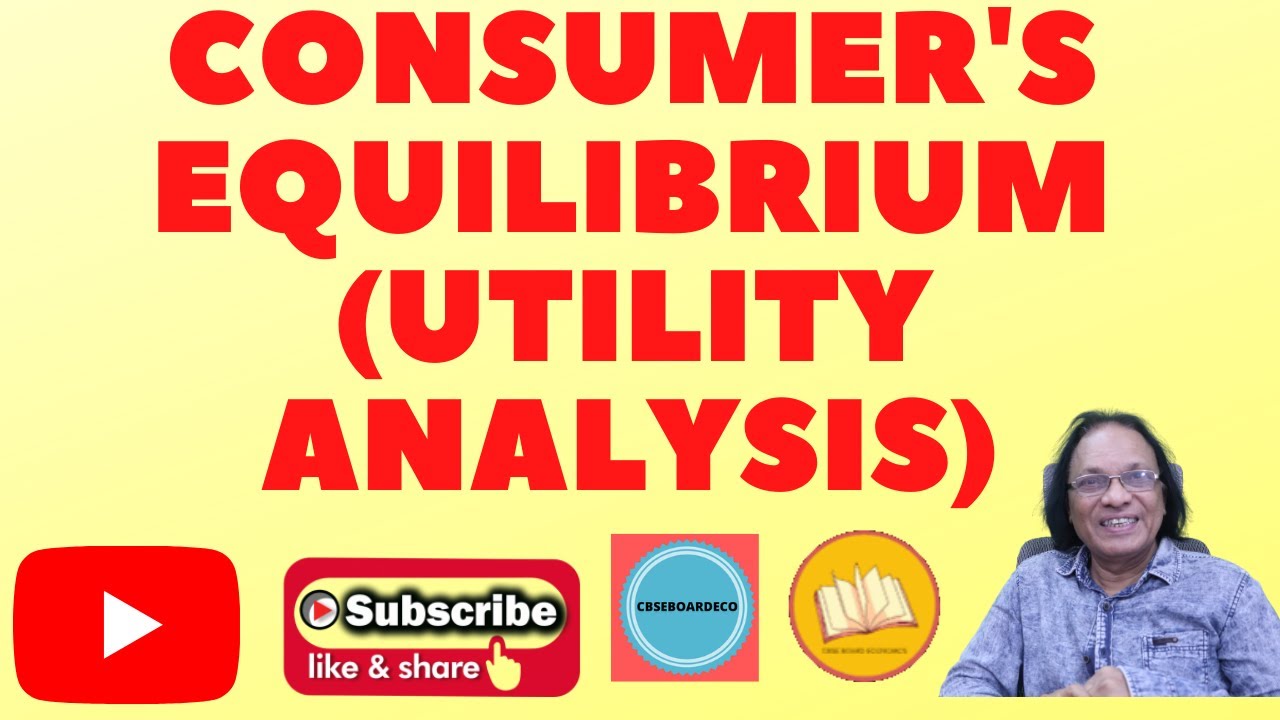 Consumer's Equilibrium | Utility Analysis | Micro Economics |Marginal Utility  Single Commodity Case