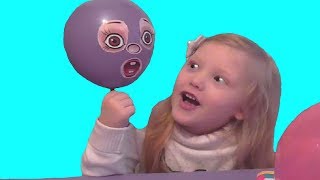 Делаем воздушные шарики с глазками и ручками Make the baloons with eyes and hands