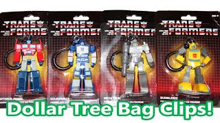 Dollar Tree G1 Transformers Bag Clips Backpack Buddies Keychains Review