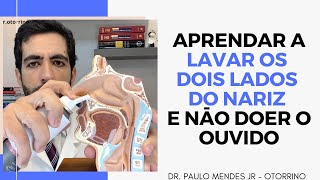 Como Fazer Lavagem Nasal com soro fisiologico e limpar os dois lados do nariz