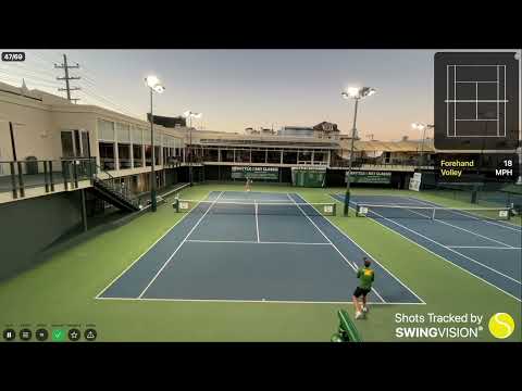 COACH ANDREW GU VS DAN CARDIFF IN A WARM UP SET BEFORE KPSF OPEN