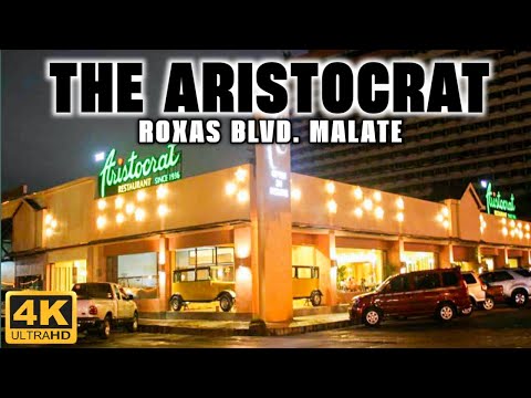[4K] Jantar no RESTAURANTE ARISTOCRATA Original Malate Manila! Uma experiência nostálgica!