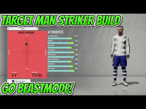 BEST TARGET MAN STRIKER BUILD for FIFA 20 PRO CLUBS! (UPDATED)