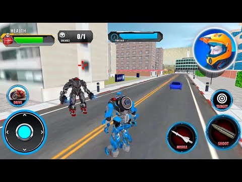 US Police Transform Cop Robot Bike - Android Gameplay