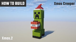 マイクラ建築：クリーパーの作り方。クリスマス仕様【Minecraft】