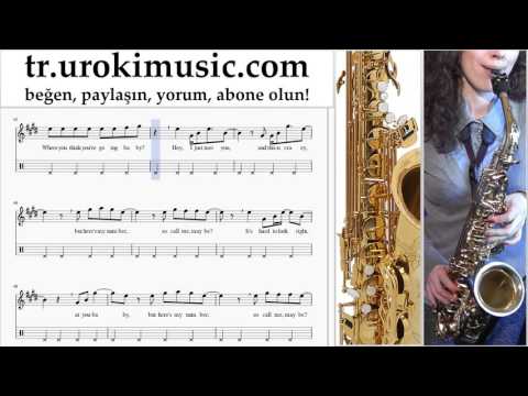 Saksafon dersleri (alto) Carly Rae Jepsen - Call Me Maybe Notalar Eğitim Bölüm#2 um-723