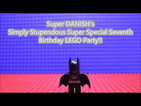 Super Danish's Simply Stupendous Super Special Seventh Bithday Lego Party Invite