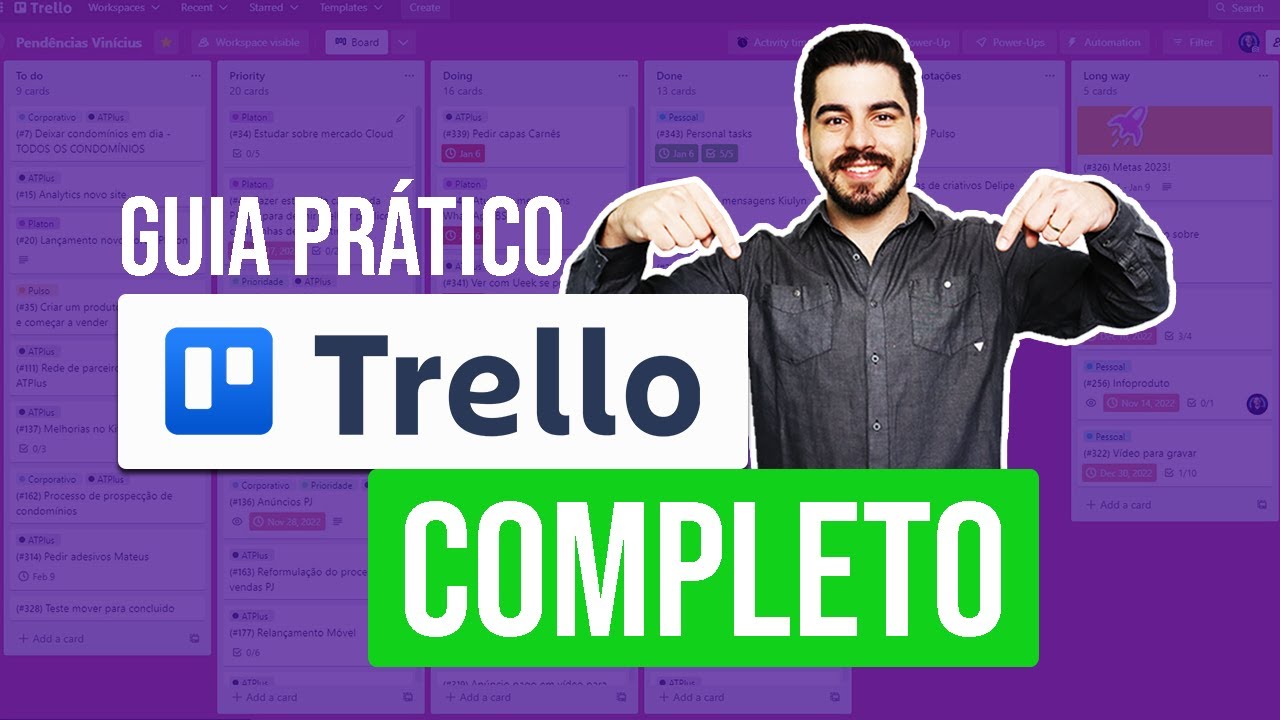 Tutorial completo de Trello 2024 - Gestão de tarefas pessoais e da equipe