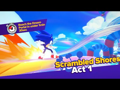 Sonic Dream Team | Scrambled Shores Act 1 - Mission 5 Speedrun: 54 seconds