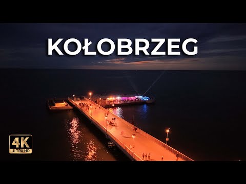 Nocny Kołobrzeg zachwyca! Kołobrzeg z drona (Lato 2025) [4K]